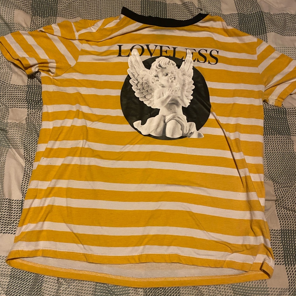 Yellow and White forever 21 t shirt size L